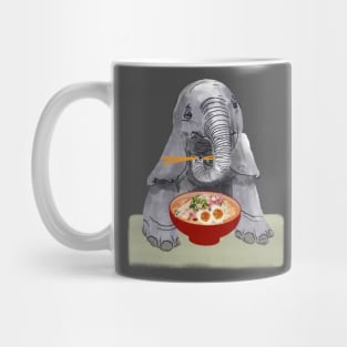 elephant likes ramen, kawaii elephant endangered Mug